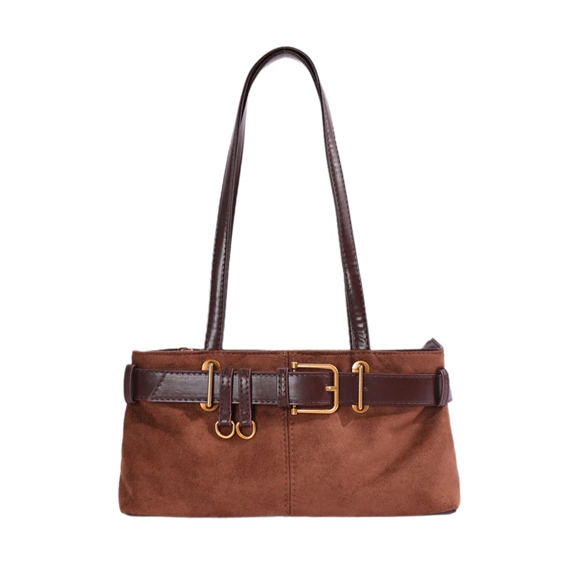 Elegante Wildlederhandtasche