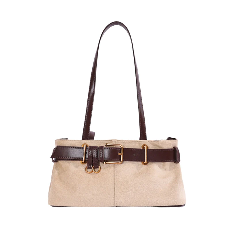 Elegante Wildlederhandtasche