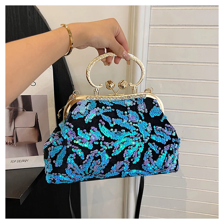 Elegante Pailletten Abendtasche