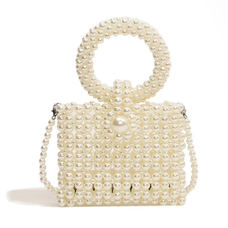 Elegante perlenverzierte Abendhandtasche