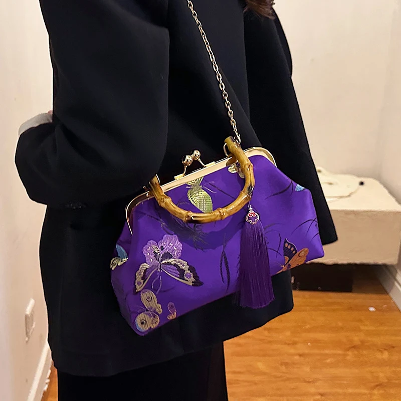 Elegante Blumenmuster Handtasche