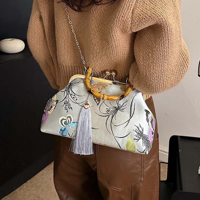 Elegante Blumenmuster Handtasche