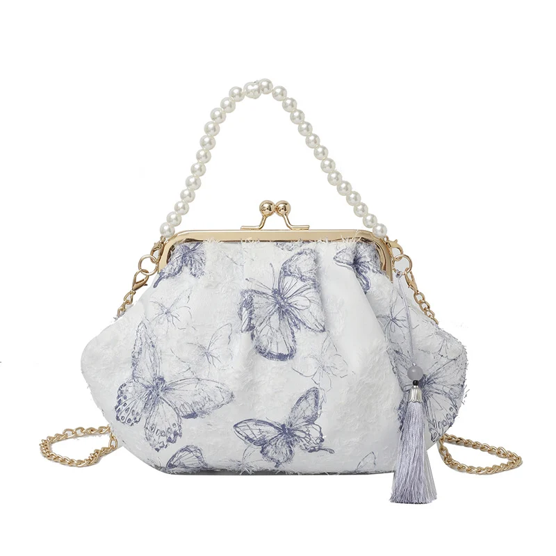 Elegante Clutch mit floralem Motiv