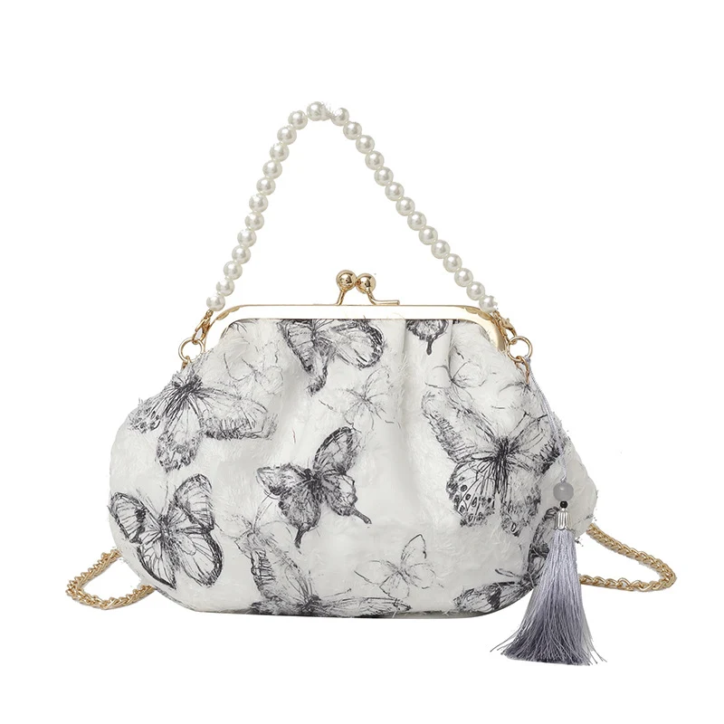 Elegante Clutch mit floralem Motiv