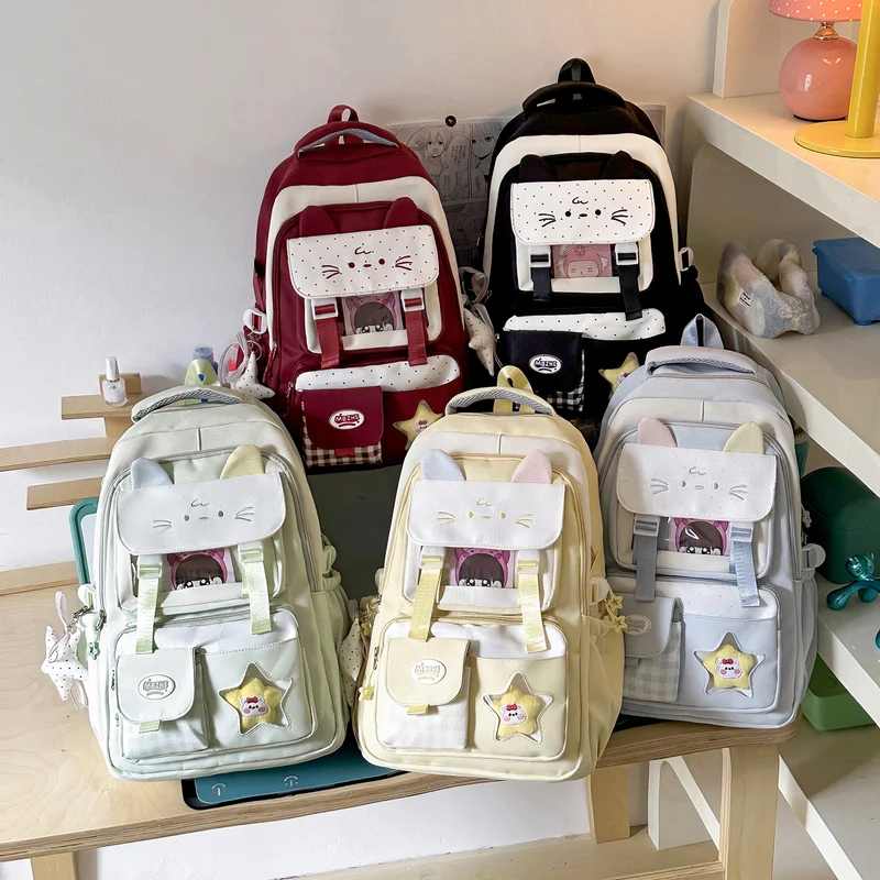 Süßer Katzen-Themen-Schulrucksack Karnz