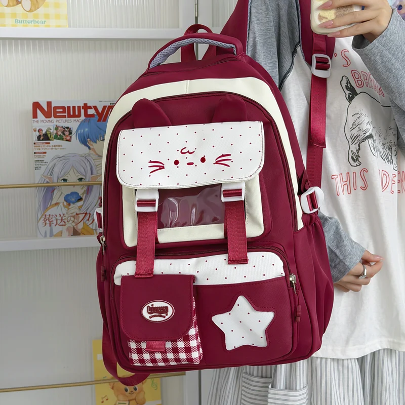 Süßer Katzenohr-Themen-Rucksack Karnz