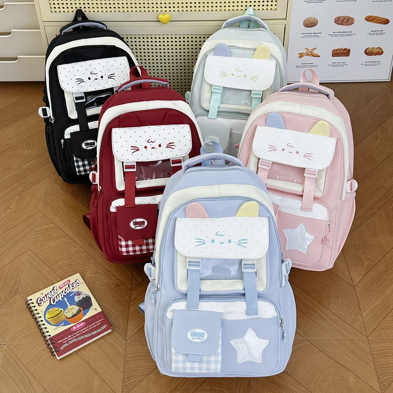 Süßer Katzenohr-Themen-Rucksack Karnz
