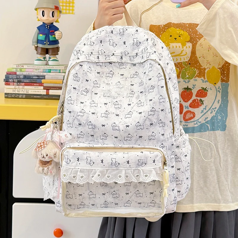 Niedlicher Cartoon-Themen Transparenter Rucksack Karnz