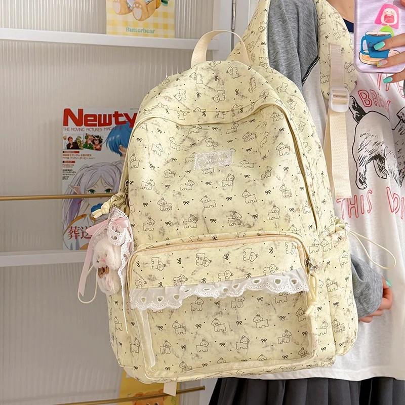 Niedlicher Cartoon-Themen Transparenter Rucksack Karnz