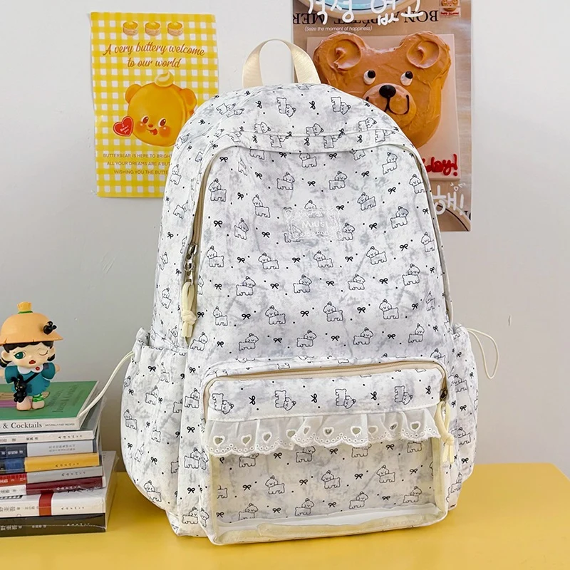 Niedlicher Cartoon-Themen Transparenter Rucksack Karnz