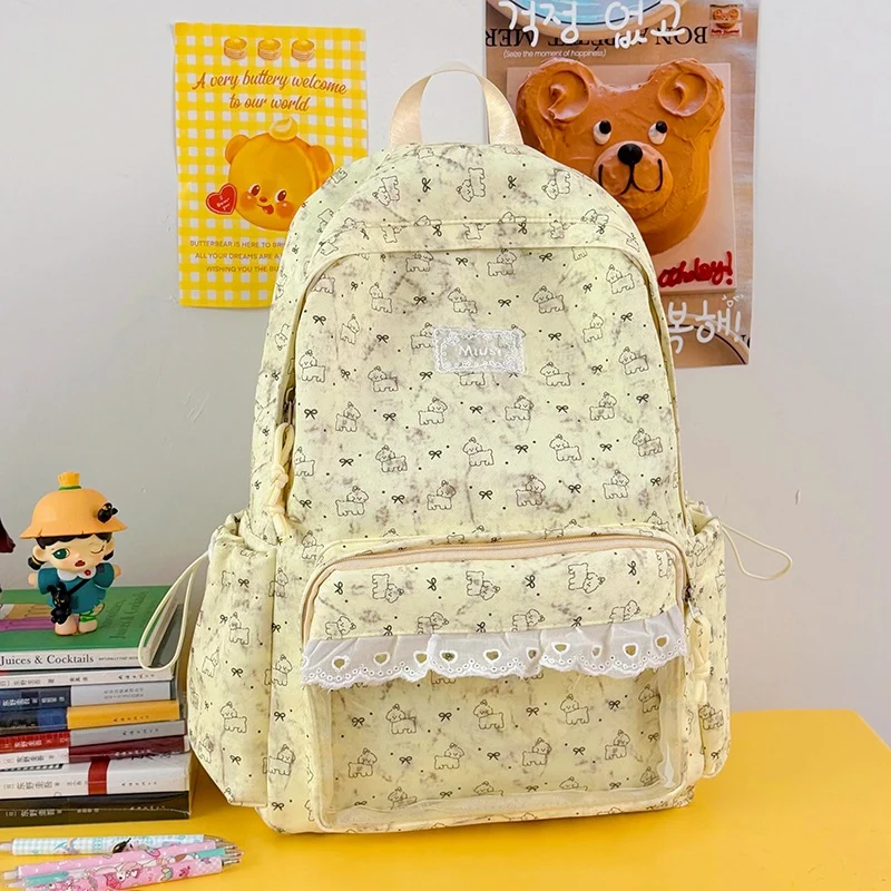 Niedlicher Cartoon-Themen Transparenter Rucksack Karnz