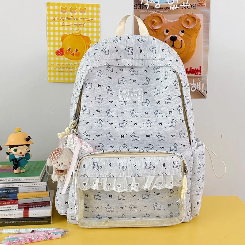 Niedlicher Cartoon-Themen Transparenter Rucksack Karnz