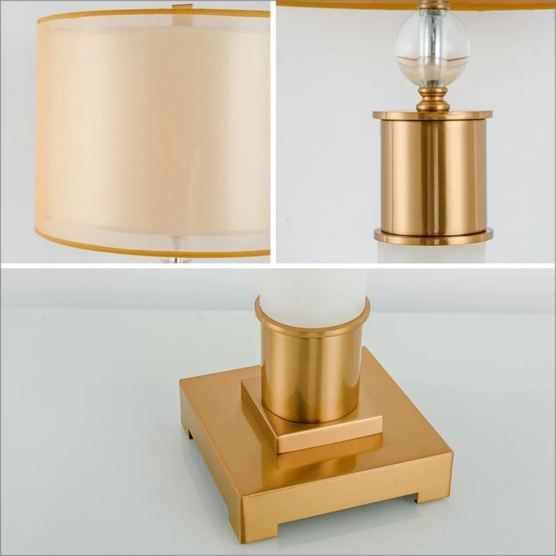 Elegante Marmor- und Messing-Tischlampe
