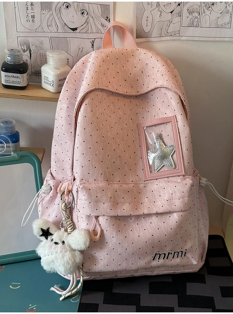 Klassischer Schulrucksack mit vielen Fächern und transparentem Fach