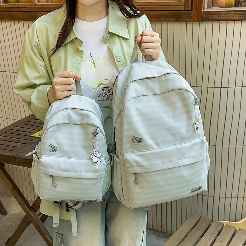 Süßes Cartoon-Design gestreifter Rucksack Karnz