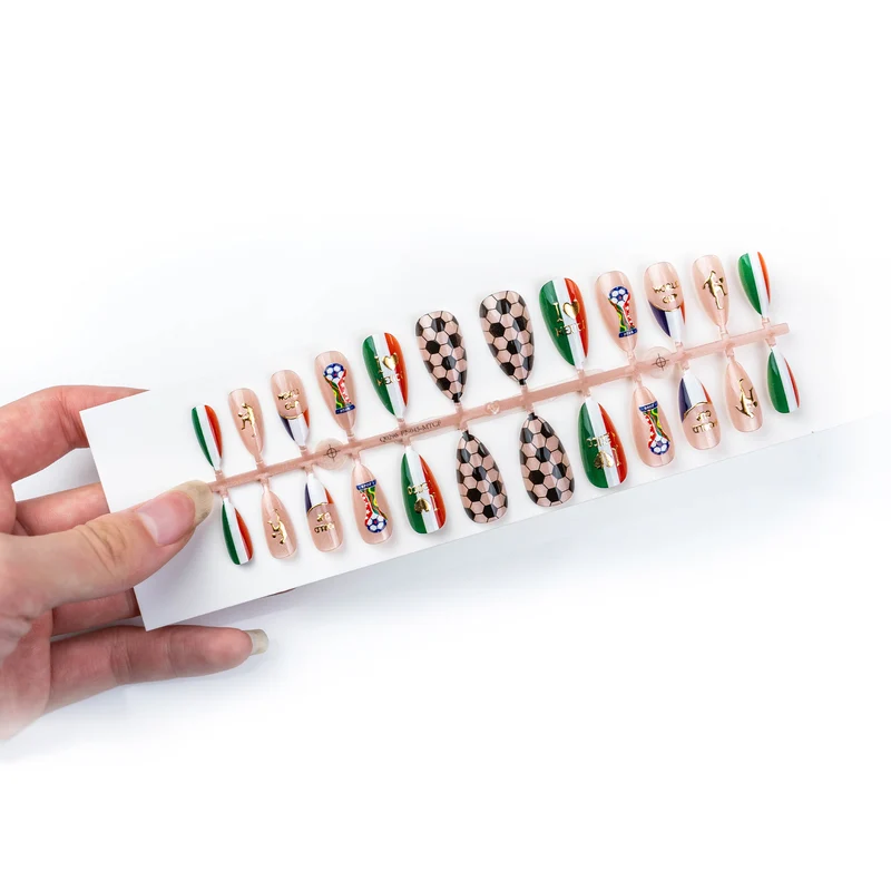 Fußball-Themen Press-On Nagelkunst Set