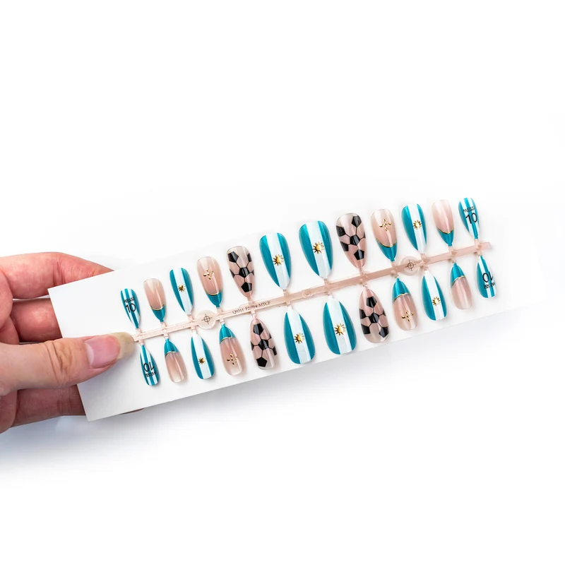 Fußball-Themen Press-On Nagelkunst Set