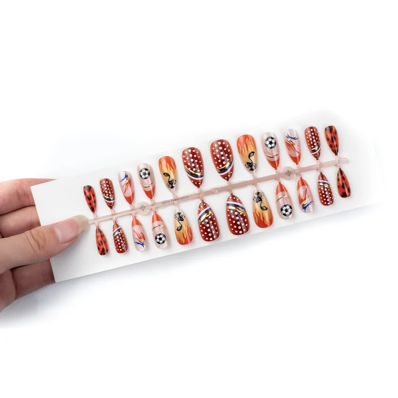 Fußball-Themen Press-On Nagelkunst Set