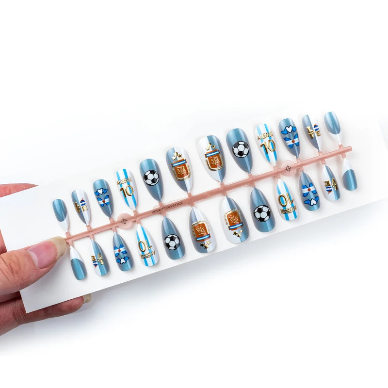 Fußball-Themen Press-On Nagelkunst Set