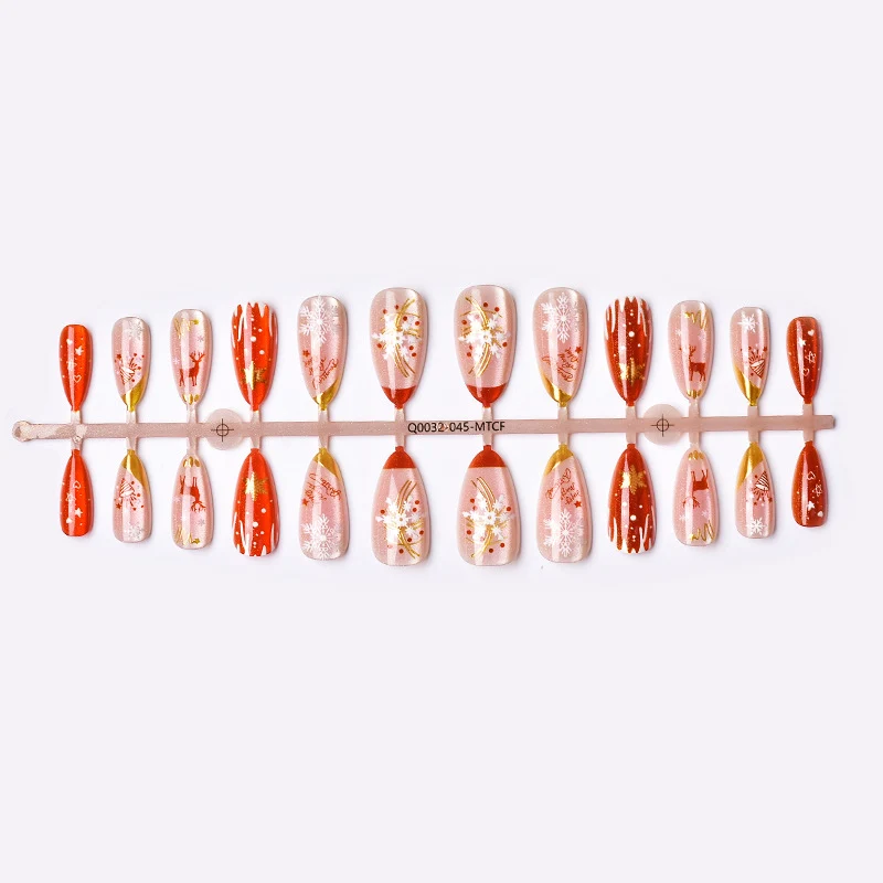 Saisonales Festliches Press-On Nagelkunst Set