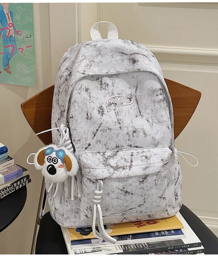 Lässiger Marmor-Schulrucksack