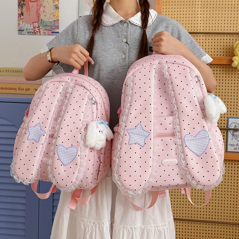 Cute Bunny-Ohr Zugbeutel Rucksack Karnz