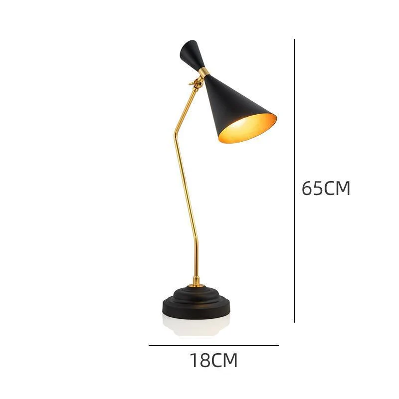 Mid-Century Modern Tischlampe mit verstellbarem Schirm