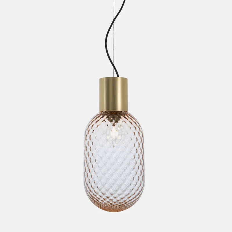 Glas Mushroom Tischlampe mit dekorativem Sockel