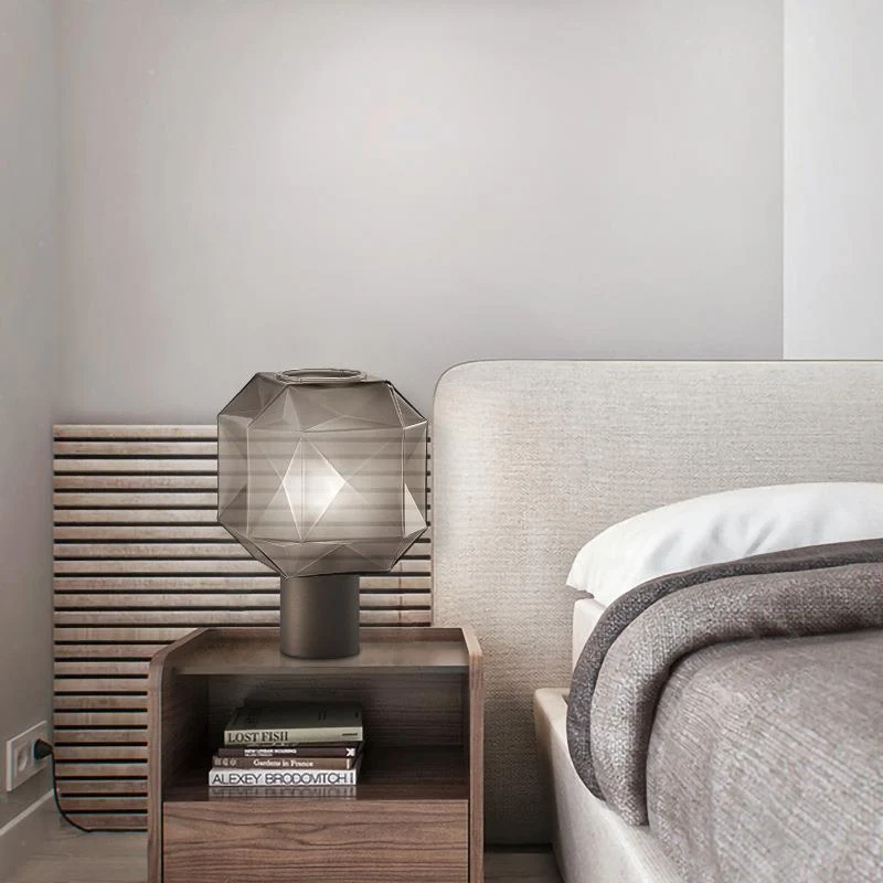 Geometrische Glas Tischlampe