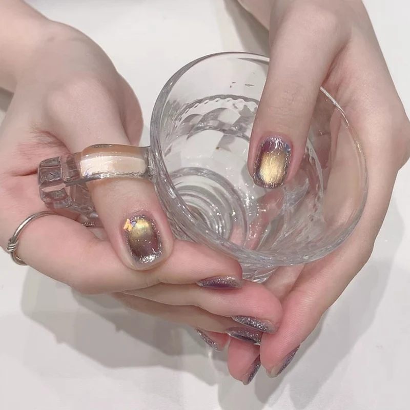 Metallic Galaxy Press-On Nagelkunst