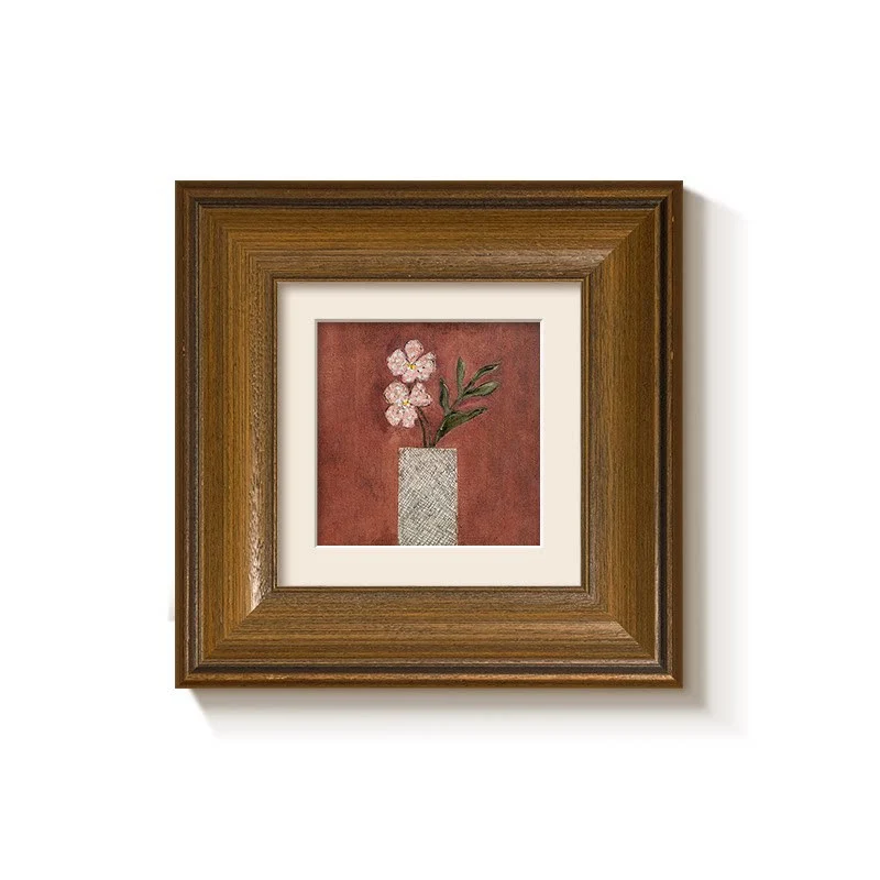 Gerahmtes florales Kunstwerk
