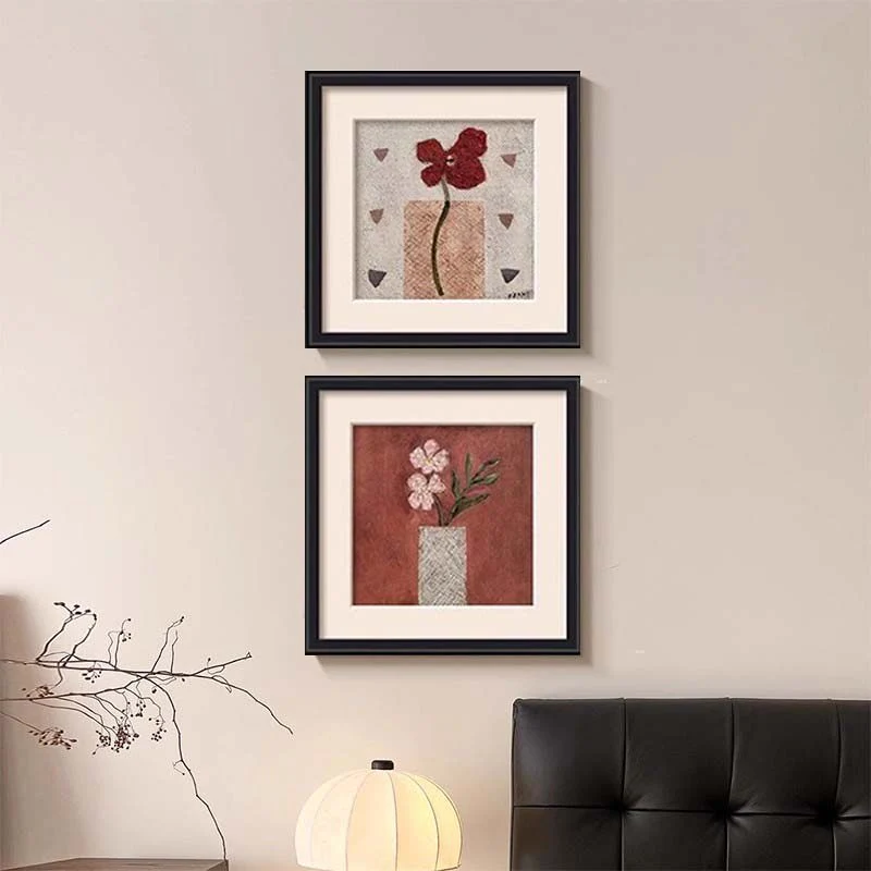 Gerahmtes florales Kunstwerk