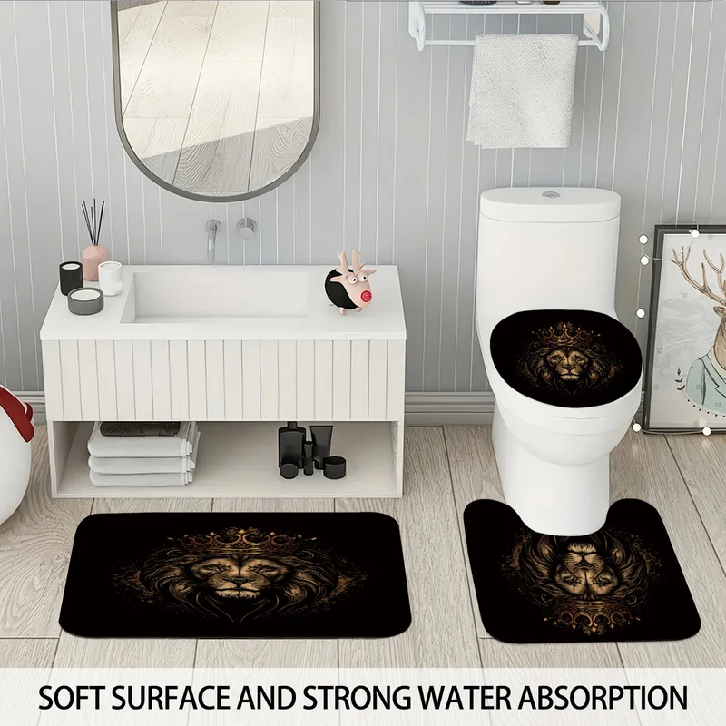 Digitales Badezimmer-Set Skanto mit Löwenmotiv