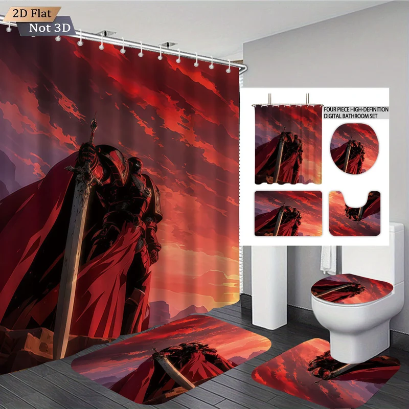 Digitales Badezimmer-Deko-Set Skanto mit Fantasy-Thema