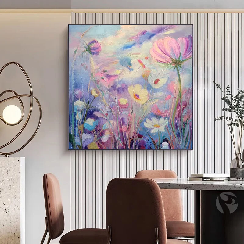 Elegante florale Leinwandkunst für Zuhause