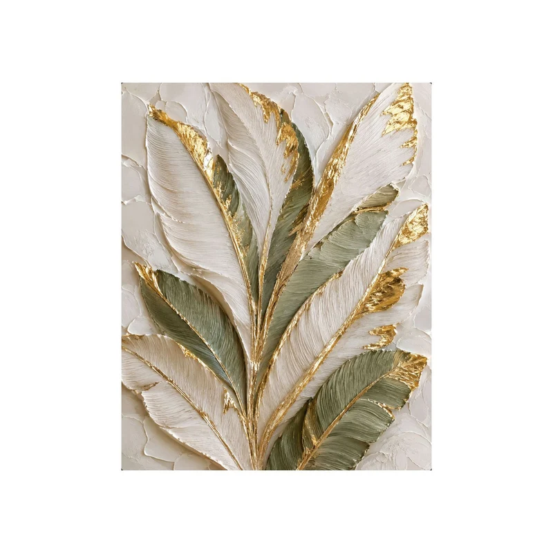 Texturiertes Blatt Leinwandkunst
