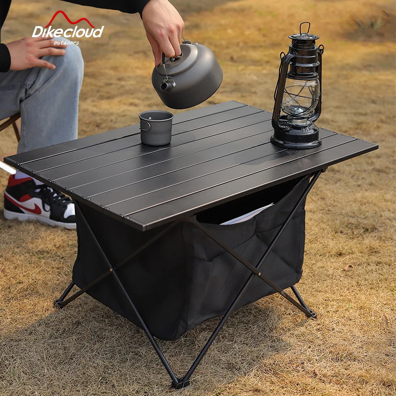 Klappbarer Campingtisch mit integriertem Stauraum Skanto