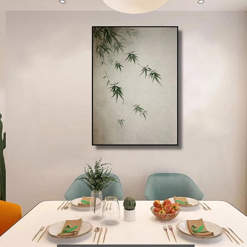 Natur-inspirierte Bambus-Leinwandkunst