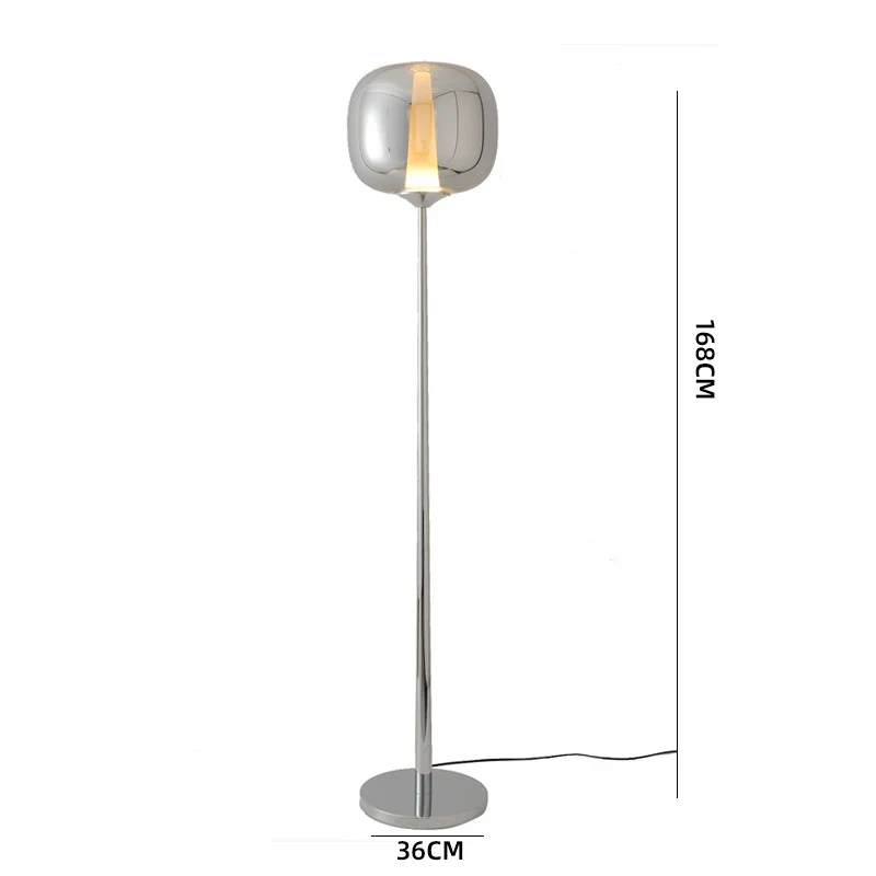 Moderne Minimalistische Stehlampe mit Transparentem Sockel