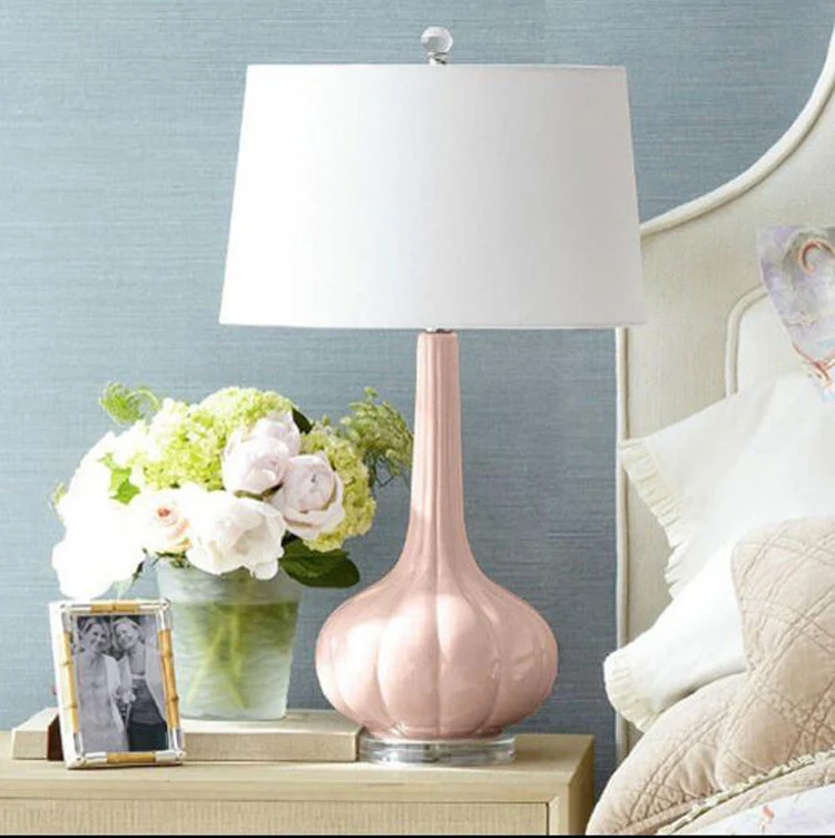 Elegante Glas Tischlampe