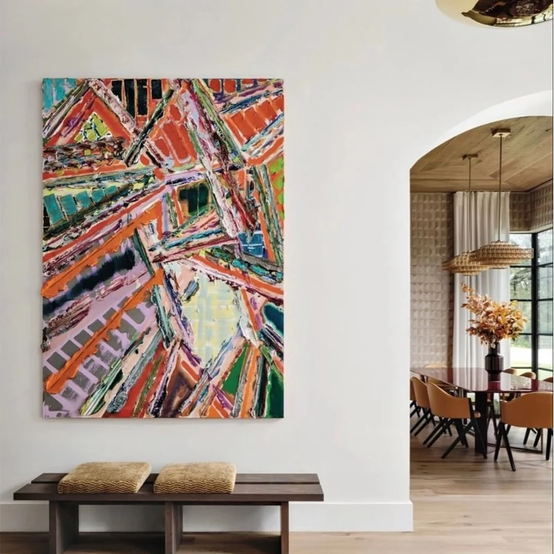 Moderne Minimalistische Geometrische Leinwandkunst