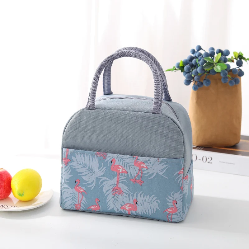 Isolierte Lunchtasche mit trendigem Flamingo-Muster Skanto