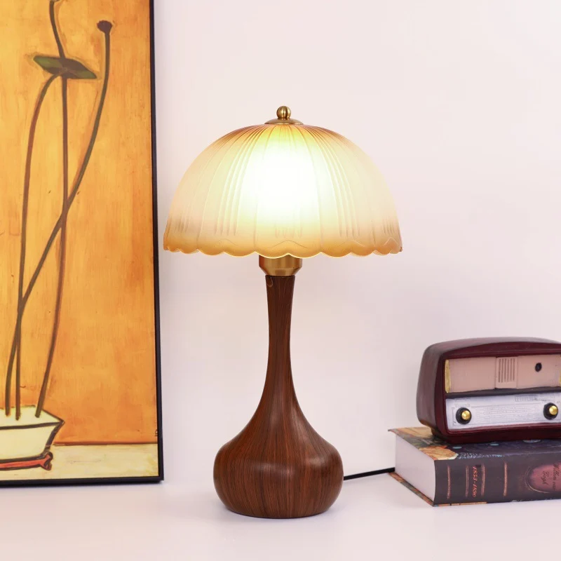 Vintage Glas Tischlampe