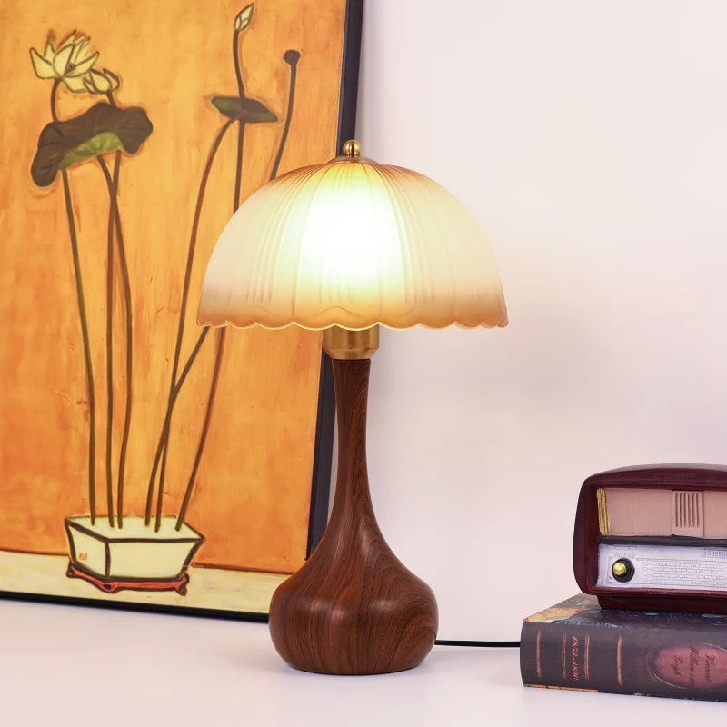 Vintage Glas Tischlampe