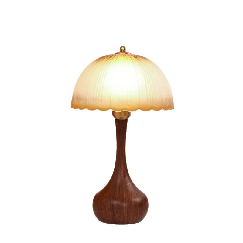 Vintage Glas Tischlampe