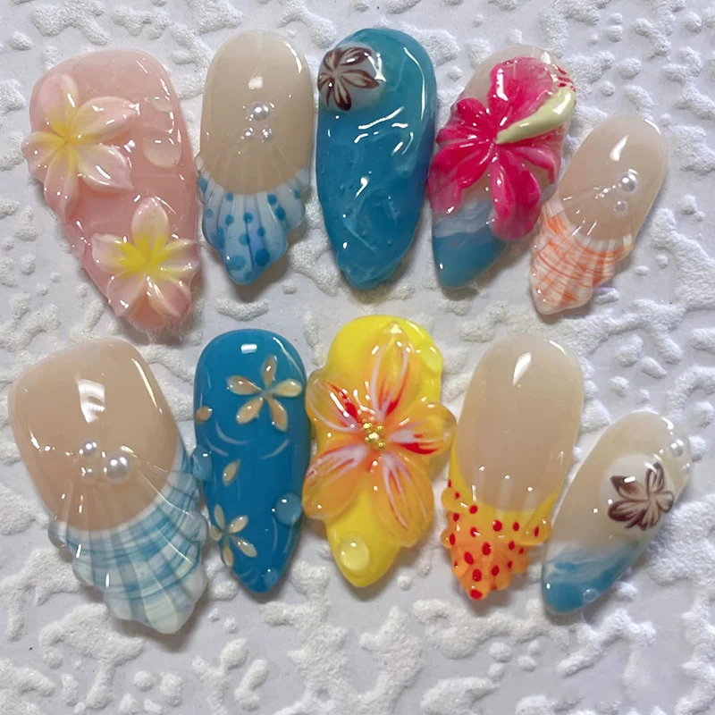 Tropische Kunst Press-On Nagelset