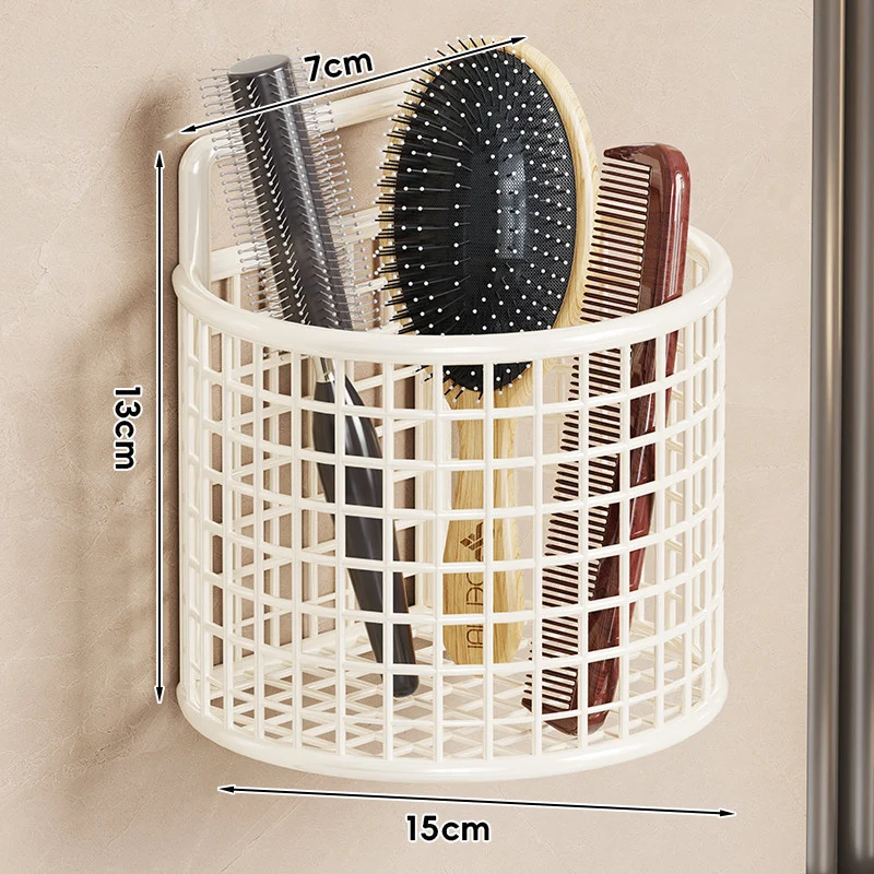 Wandmontierter Triple-Mesh Badezimmerorganizer Korb für Bürsten, Kämme und Schwämme