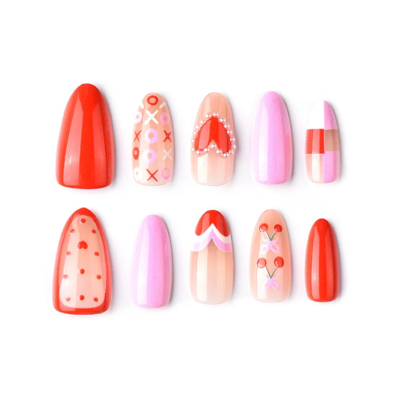 Themen Herz-inspiriertes Aufkleber-Nagelkunst-Set