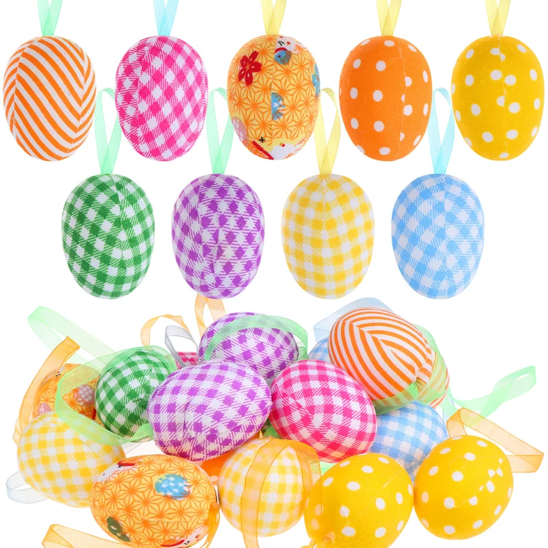 Dekorative Frühlings-inspirierte Stoff-Ostereier Brehn