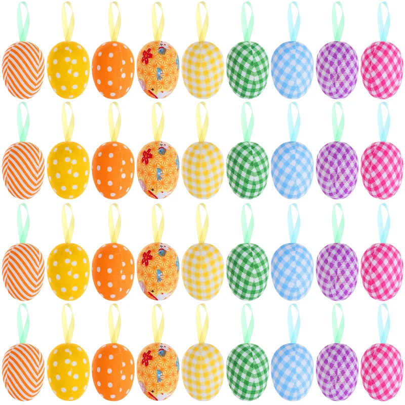 Dekorative Frühlings-inspirierte Stoff-Ostereier Brehn